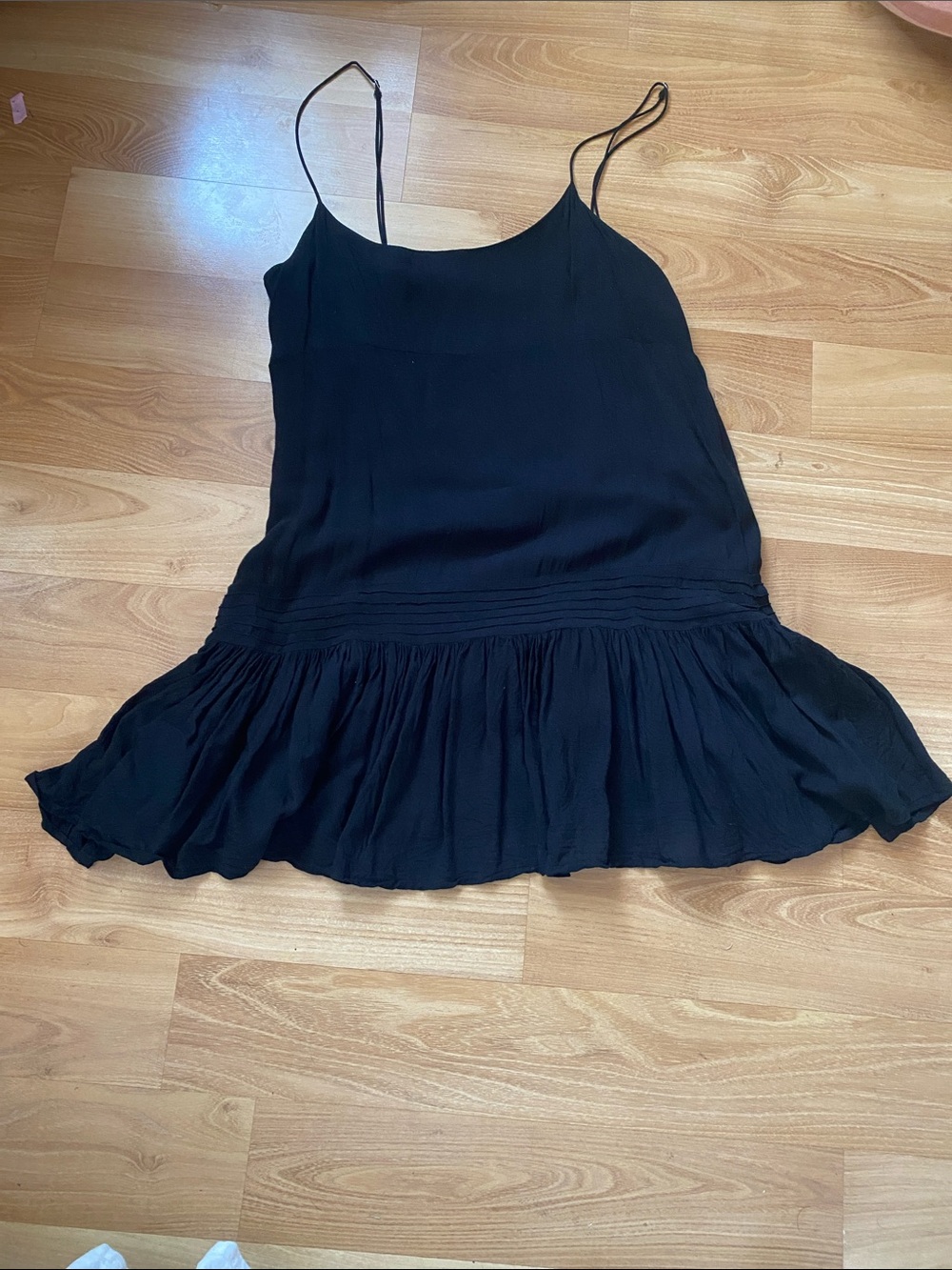 Indah Black Spaghetti-Strap Mini Dress